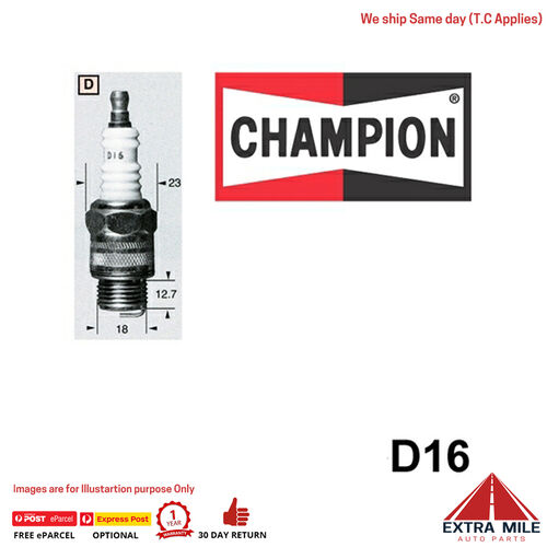 Champion D16 SPARK PLUG - SMALL ENG/INDUSTRIAL