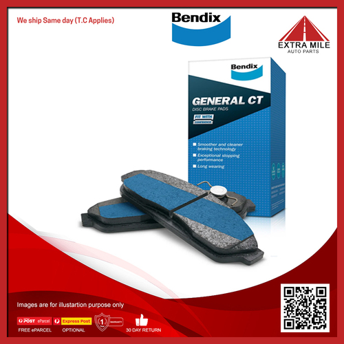 Bendix General CT Brake Pad Set Front For Holden Camira JB, JD 1.6L/1.8L,JE 2.0L