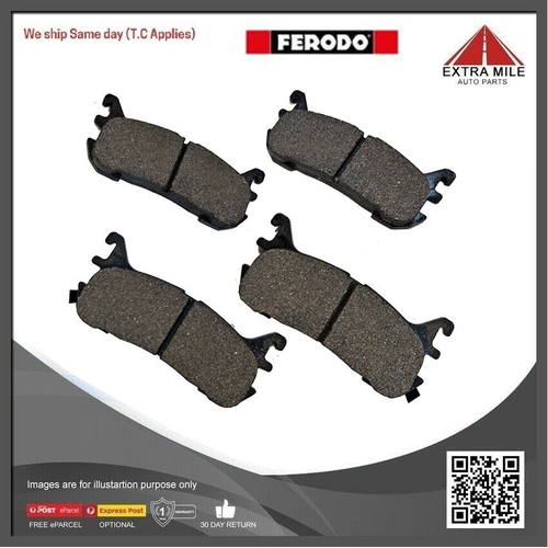 Ferodo Ceramic Rear Brake Pad Set For Ford Laser 1.3 KE Ptl 1987-89