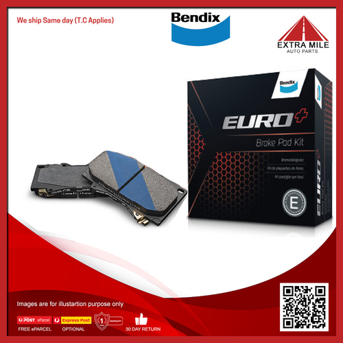 Bendix EURO+ Brake Pad Set Rear For Mercedes-Benz SLK (R171) 55 AMG 06/04-02/11