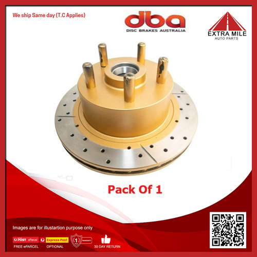 DBA Street Cross Drilled & Slotted Brake Disc Rotor For Holden, HSV, Toyota