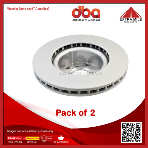 DBA Front Vented Disc Rotor Pair For Holden, HSV Clubsport, Grange, GTS, Manta
