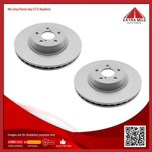 DBA Pair Disc Brake Rotor Front Vented 276mm For Holden Astra BK,BL 1.4L B14XFT