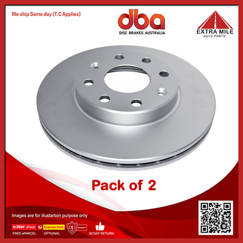 2xDBA Front Disc Brake Rotor Vented For Daewoo Kalos T200, Holden Berina-236mm