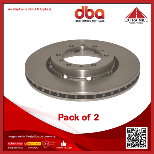 DBA Front Street Standard Vented Disc Rotor Pair For Mitsubishi Delica -276mm