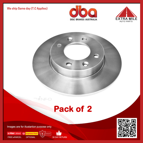DBA Rear Street Standard Solid Disc Rotor Pair For Citroen, Peugeot-247mm