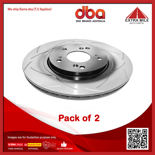2x DBA Disc Brake Rotor Vented Rear For Honda Accord CP 2.4L, MXD YD 3.5L-300mm