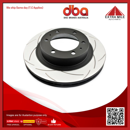 DBA Front Disc Brake Rotor 4X4 Survival T2 Slotted For Toyota Hilux, FJ Cruiser