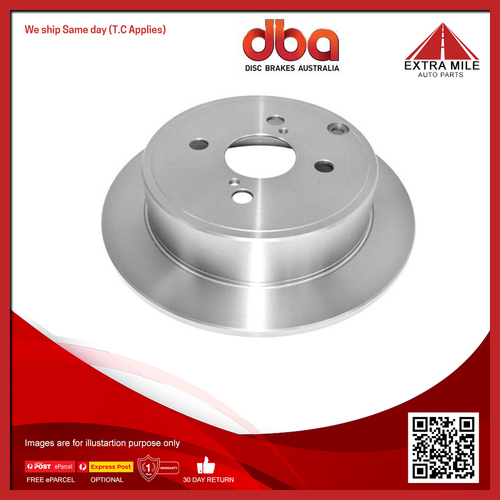 DBA Rear Street Standard Solid Disc Rotor For Toytoa Corolla ZZE122R, ZZE123R