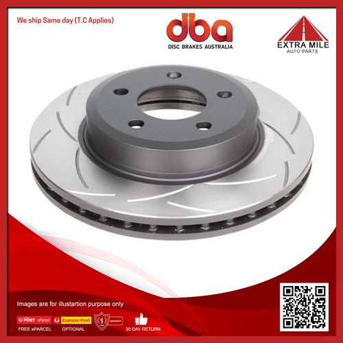 DBA Front Disc Brake Rotor 4X4 Survival T2 Slotted For Toyota , Lexus - 328mm