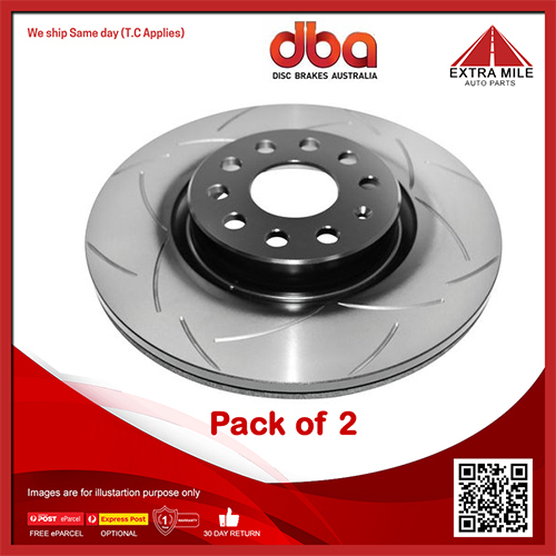 2x DBA Disc Brake Rotor Vented Front For Volkswaen Caddy, Jetta 2.0L-312mm