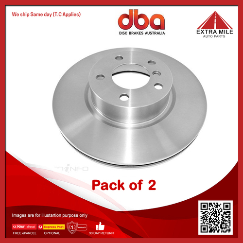 DBA Front Street Standard Vented Disc Rotor Pair For BMW X3 F25, F26 2.0L/3.0L