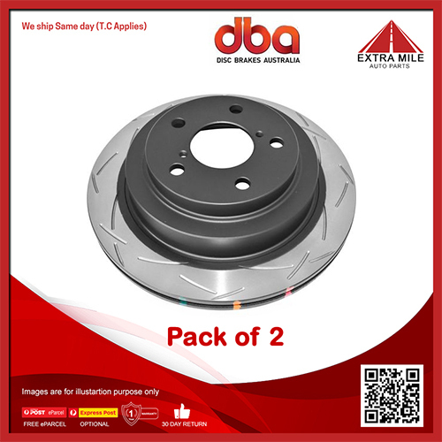 2xDBA Disc Brake Rotor Vented Rear For Subaru Impreza, Liberty 2.0L-266mm