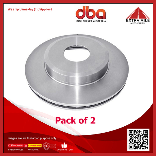 2X DBA Front Street Standard Undrilled Disc Rotor For Ford Falcon BA, BF,FG 4.0L