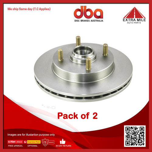 DBA Rear Street Standard Vented Disc Rotor Pair For Nissan Pintara, Skyline