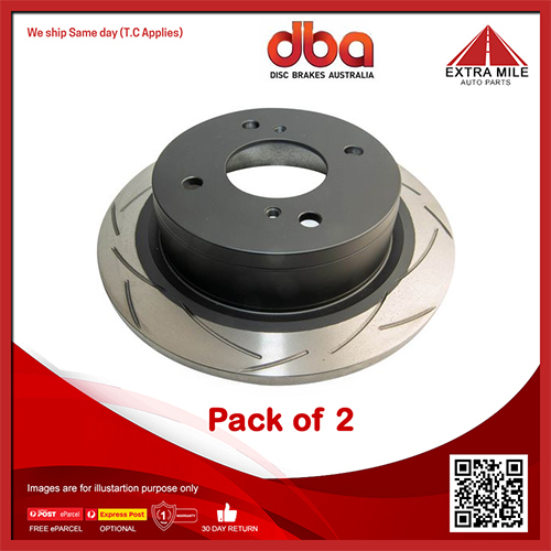 2x DBA Disc Brake Rotor Solid Rear For Nissan Pintara 2.0L, Skyline 3.0L-260mm
