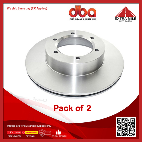DBA Rear Street Standard Vented Disc Rotor Pair For Toyota 4Runner, Hilux-289mm