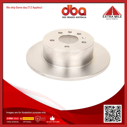 DBA Rear Street Standard Solid Disc Rotor For Holden Vectra, Saab-286mm
