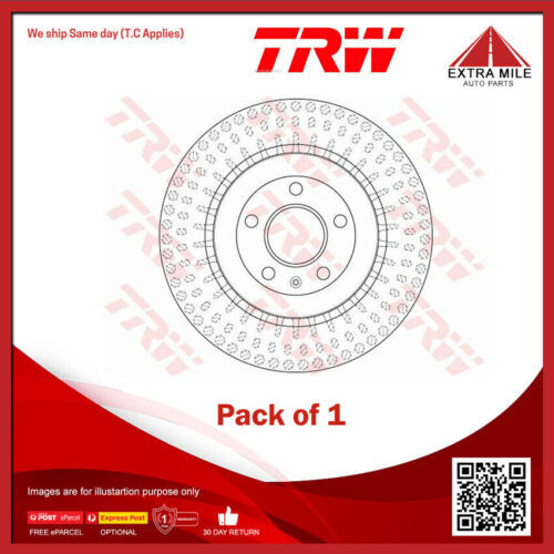 1X TRW Disc Brake Rotor 330mm Rear For Volkswagen Toureg CR7 3.0L/4.0L V8 TDi