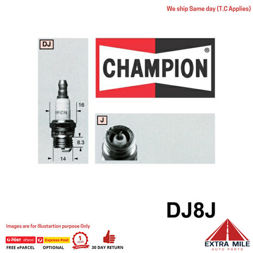 Champion DJ8J SPARK PLUG - SMALL ENGINE (847)1