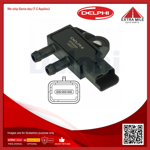 Delphi Exhaust Pressure Sensor 2 Pin For DS DS 5 KF 2.0L/1.6L DW10FDD, DW10FC