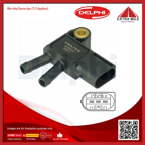 Delphi Exhaust Pressure Sensor 2 Pin For Mercedes-Benz CLA C117, X117 2.2L/1.8L