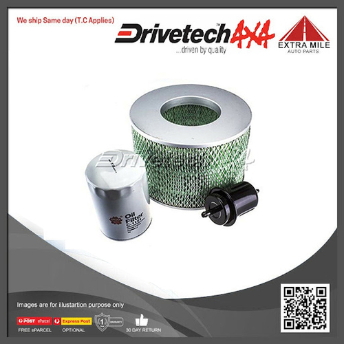 Oil Air Fuel Filter Kit For Toyota Landcruiser FJ70 FJ73 FJ75 FJ80 4.0l DT-FLT75