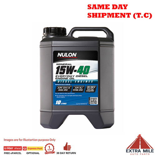 Nulon Premium Mineral Oil Everyday Diesel 15W-40 10L - ED15W40-10