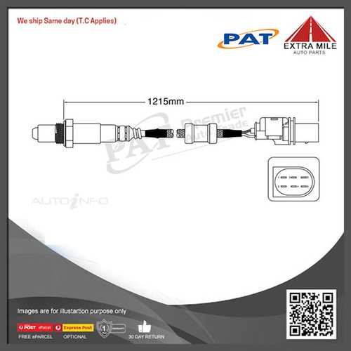 PAT Pre-Cat. Oxygen Sensor For Volkswagen Transporter Diesel 2.5L Turbo 5CYL BPC