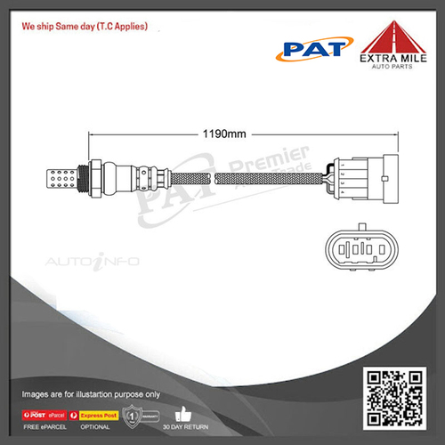 PAT Pre-Cat. Oxygen Sensor For Alfa Romeo Spider AR916 3.0L,2.0L 6CYL AR161.01