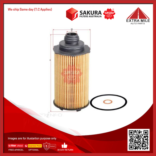 Sakura Oil Filter For SsangYong Korando C300 1.5L G15DTF 4CYL Petrol