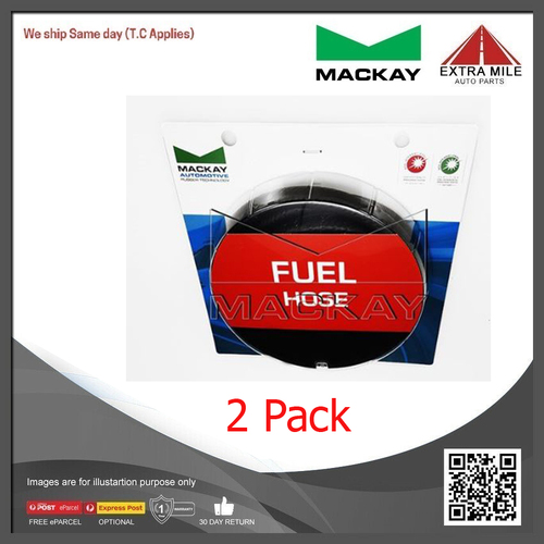 Mackay Fuel Hose - 9.5mm (3/8") ID x 1.5m Length - Low-Pressure - 2 Pack