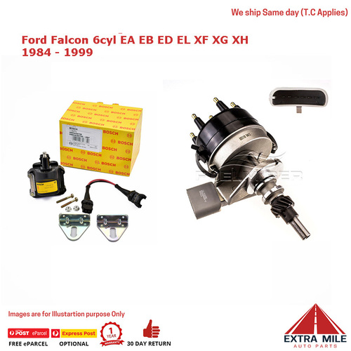 Ignition Coil and Distributor for Ford Falcon 6cyl EA EB ED EL XF XG XH 1984 to 1999 MULTIPOINT 3.9 4.0
