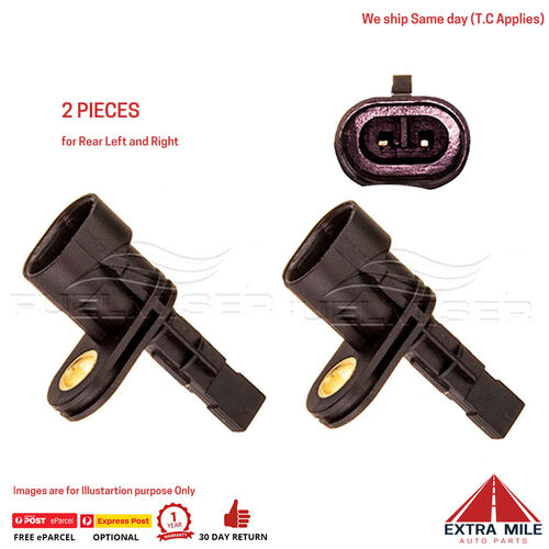 2x ABS Sensors Rear for Holden Commodore VE SERIES 1,2 (3.6L V6, MY10 3.0L ,SS