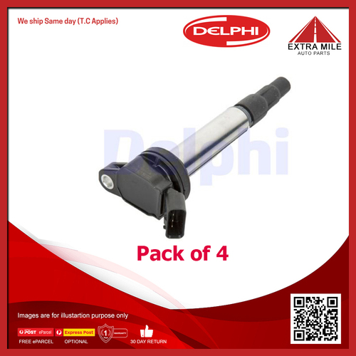 Delphi Ignition Coil For Toyota Prius Plug-In 1.8L 4Cyl 1798cc- 4 Pack