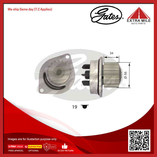 Gates Water Pump For Citroen C3 1.6L FC,HB NFU (TU5JP4),NFU (TU5JP4) Petrol
