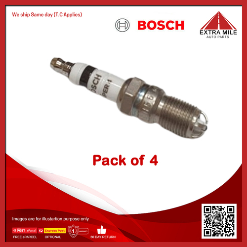 Bosch Spark Plug [4 Pack] For citron, Mercedes-Benz, Opel, Peugeot, Renault 