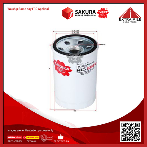 Sakura Hydraulic Filter For New Holland Tractor 1.1L,1.3L TC24DA,TC29DA 3cyl Dsl