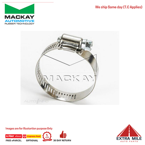 Hose Clamp 27-51MM Perforated Band, Part Stainles -HC2751