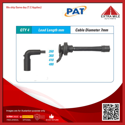 PAT Ignition Lead Set For Great Wall V240 K2 2.4 litre 4G69S4N