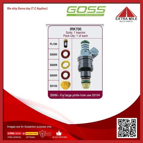 Goss Fuel Injector Seal Kit For BMW 316i E46 1.8L M43B16/M40B16 2D Hatchback