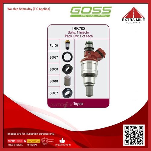 Goss Fuel Injector Seal Kit For Toyota Sprinter AE95R 1.6L 4AFE I4 16V DOHC