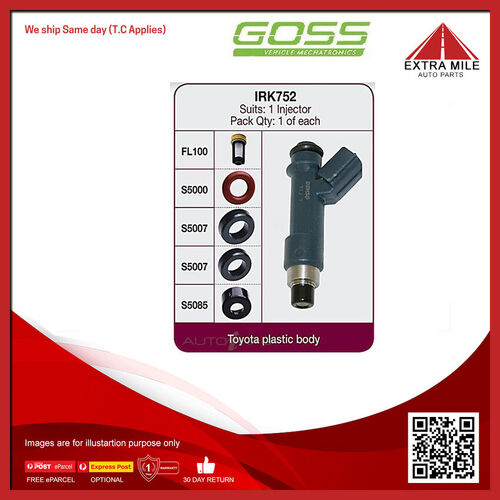Goss Fuel Injector Repair Kit For Toyota Tarago GSR50R 3.5L V6 2GRFE 3D Van