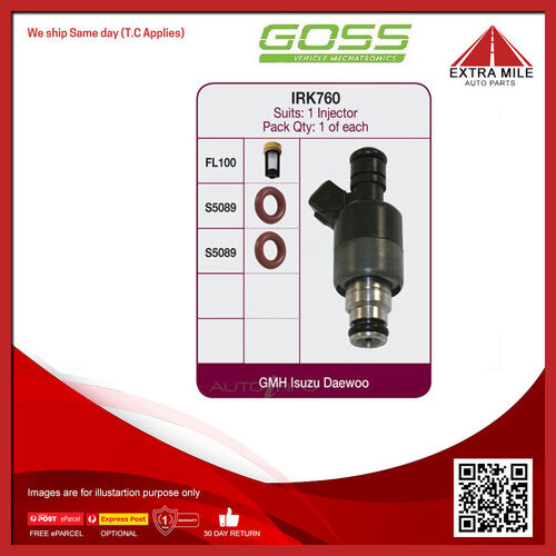 Goss Fuel Injector Repair Kit For Daihatsu Nubira SE SX XJ100 J150 1.6L A16DMS