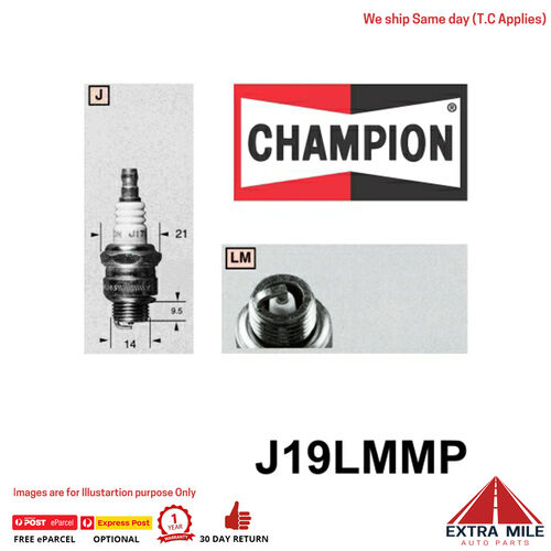 Champion J19LMMP SPARK PLUG - J19LM MOWER PACK