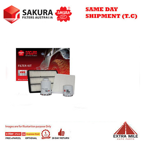 Sakura 4WD Filter Kit For TOYOTA LANDCRUISER PRADO KDJ150R 1KD-FTV 3L - K-11081