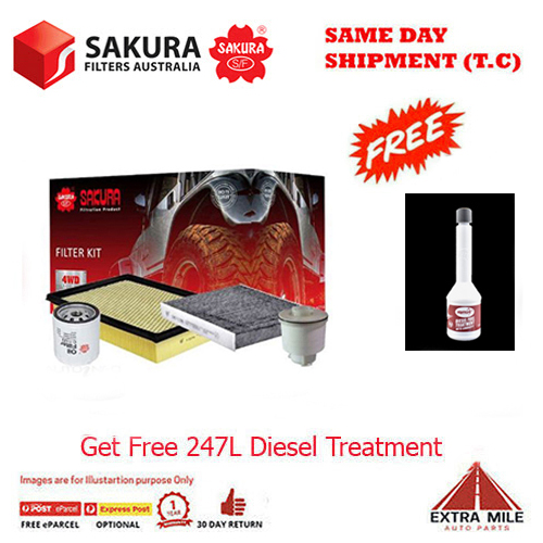 Sakura 4WD Filter Kit For TOYOTA FORTUNER GUN156R 1GD-FTV 2.8L 2015-ON
