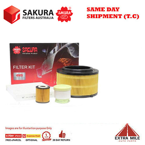 Sakura 4WD Filter Kit For FORD EVEREST UA P5AT 3.2L 07/2015-ON