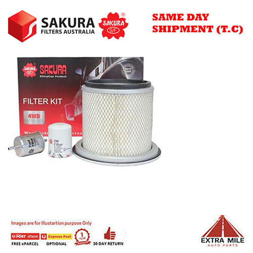 Sakura Filter Kit For Nissan Patrol GU Y61  TB45E 4.8L TB48DE 4.5L