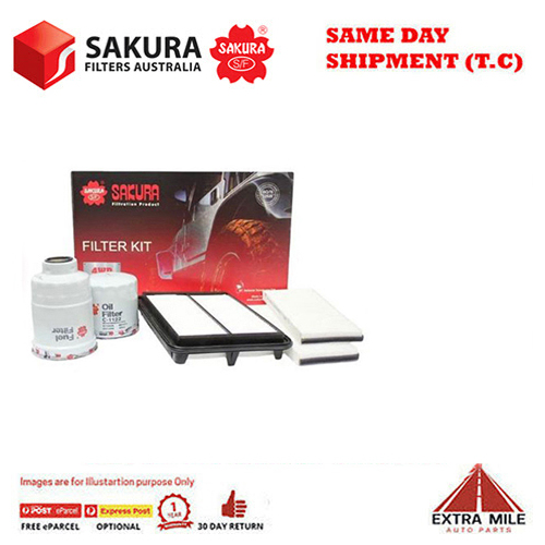 Sakura 4WD Filter Kit For NISSAN NAVARA D40 YD25 2.5L 2008-2015